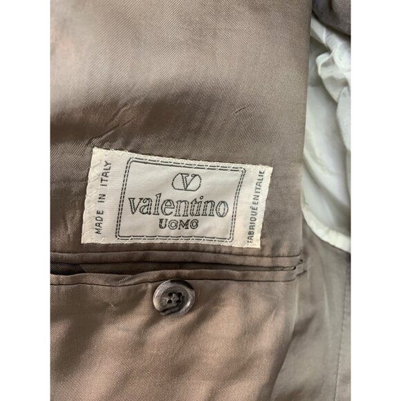 VTG 80s Valentino Uomo Men's Wool/Silk Blazer Jacket Check Italy Size 41S 7436 - Picture 3 of 9